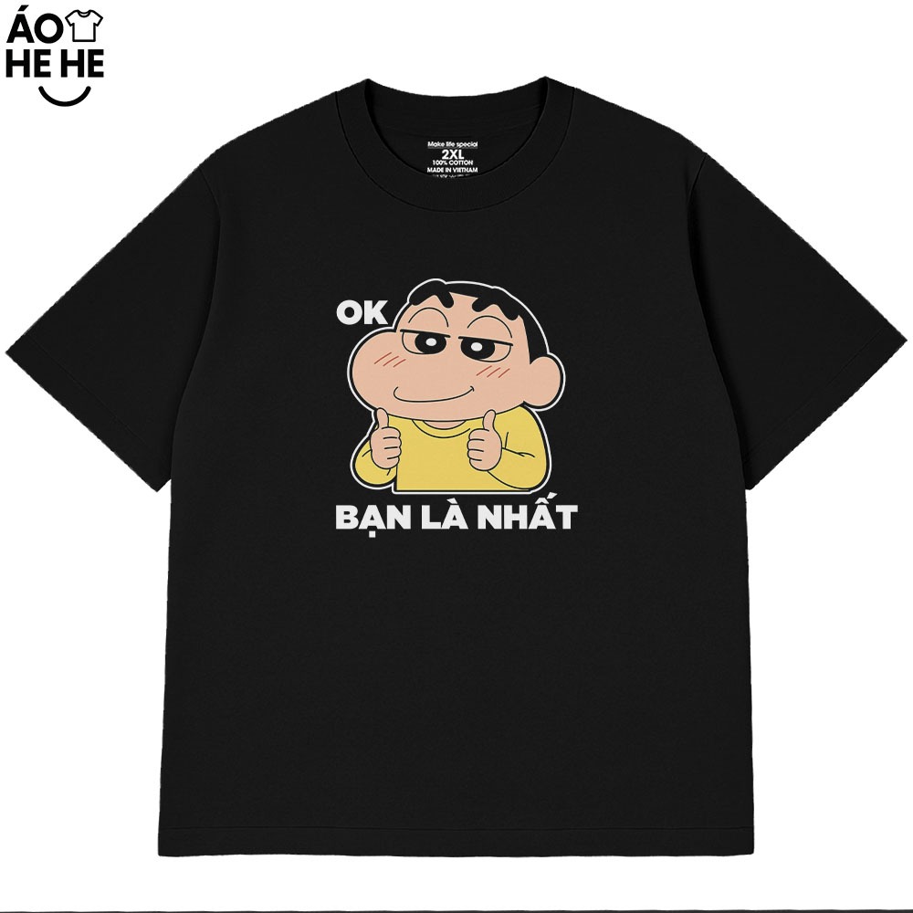 Áo Thun In Chữ Hài Hước Ok Bạn Là Nhất Câu Nói Text Văn Phòng Công Sở Form Rộng Cotton 230gsm