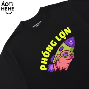 Áo Thun Hài Hước Phóng Lợn Câu Nói Text Hài Meme Form Rộng Cotton 230gsm In Theo Yêu Cầu