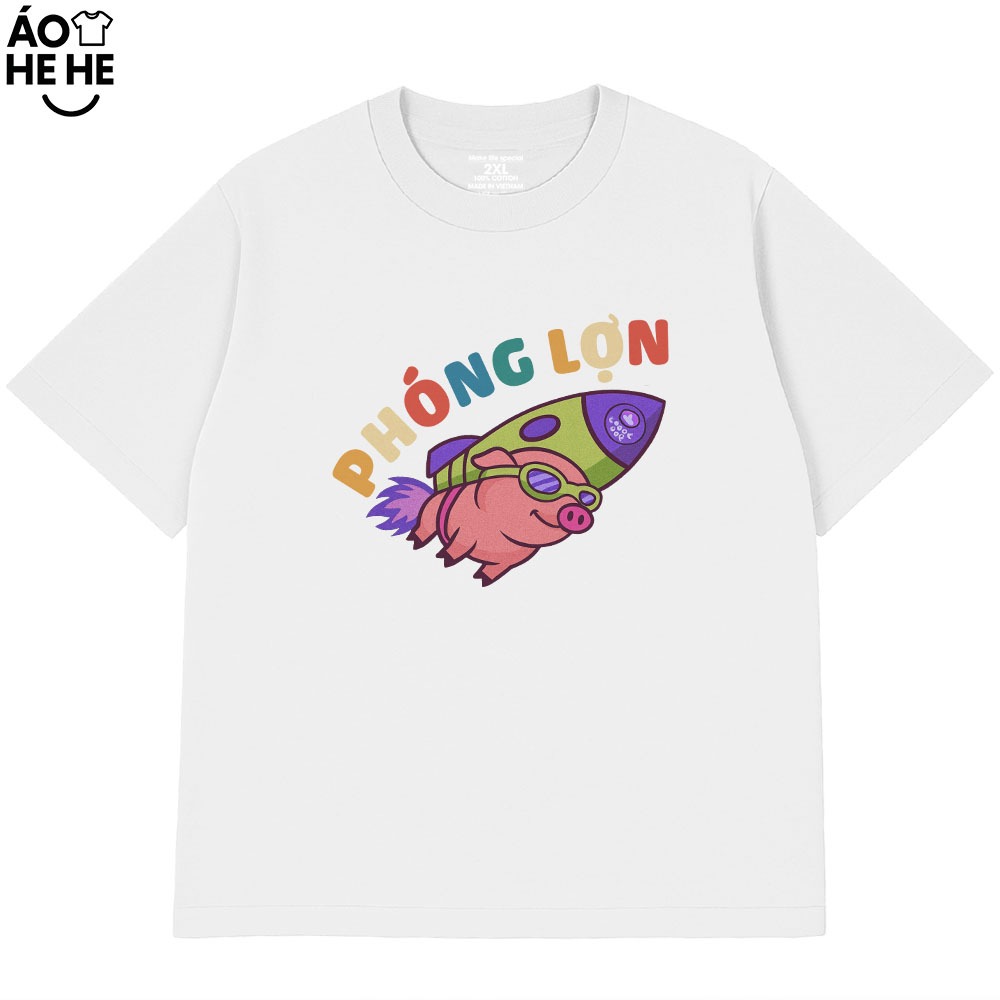 Áo Thun Hài Hước Phóng Lợn Câu Nói Text Hài Meme Form Rộng Cotton 230gsm In Theo Yêu Cầu