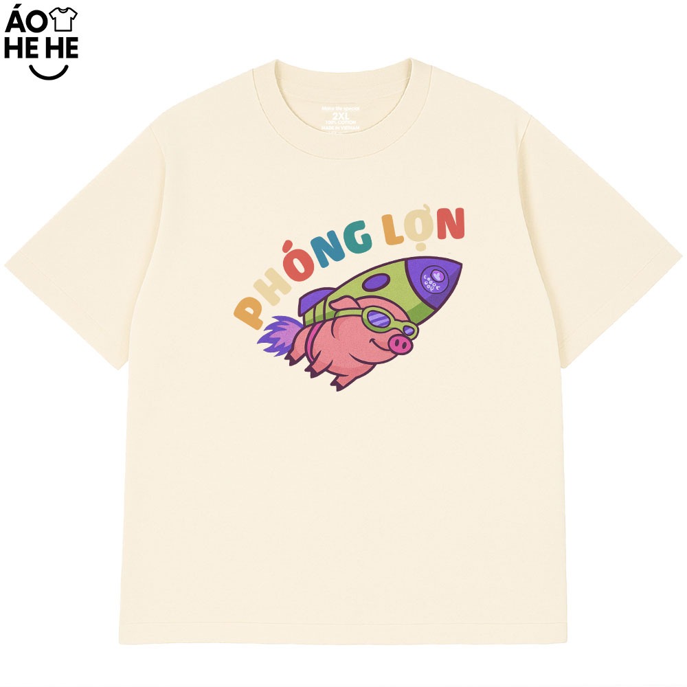 Áo Thun Hài Hước Phóng Lợn Câu Nói Text Hài Meme Form Rộng Cotton 230gsm In Theo Yêu Cầu