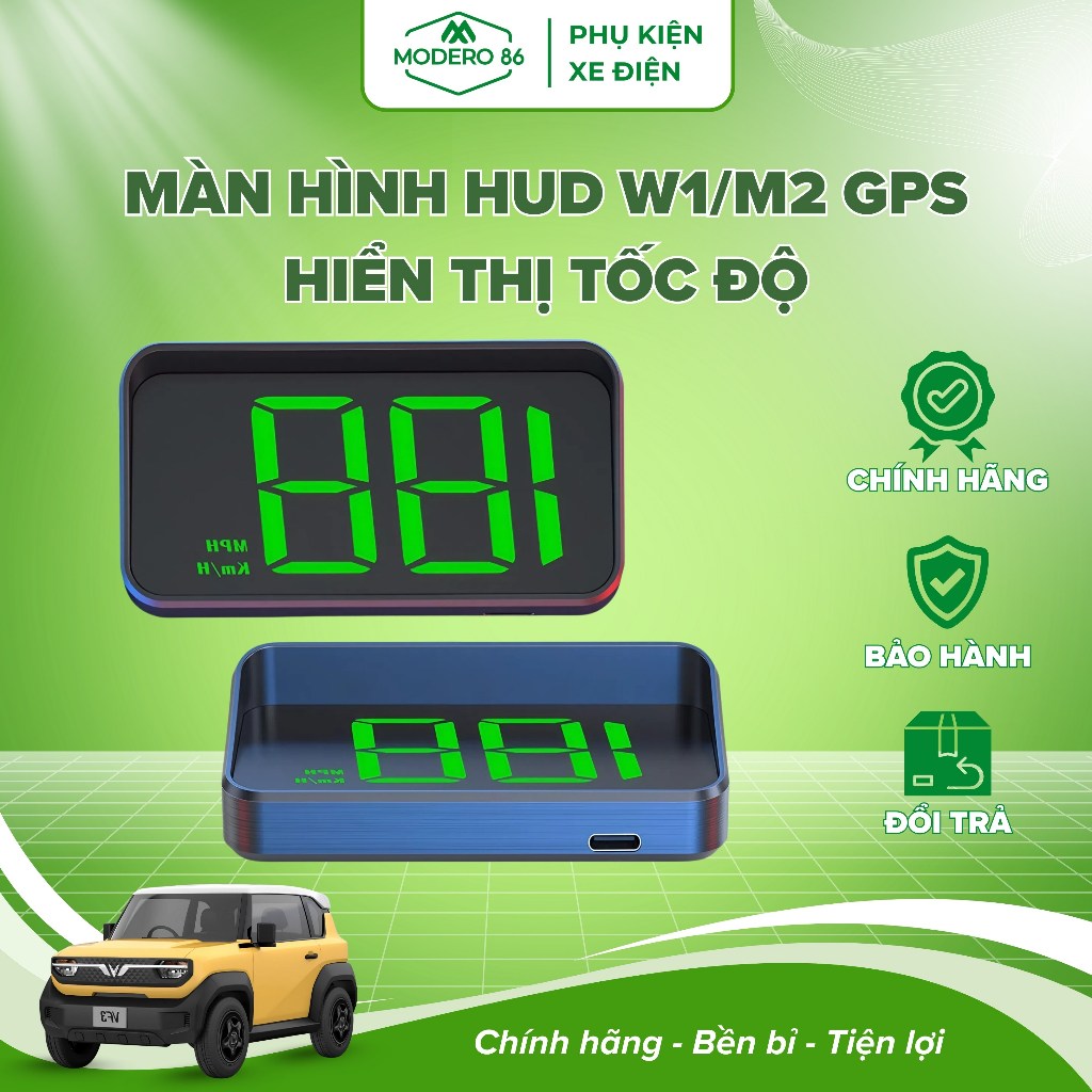 Màn Hình HUD W1/M2 GPS Hiển Thị Tốc Độ, Nhiệt Độ Nước, Lỗi Cho Mọi Dòng ...