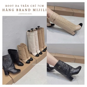 Boot da trần chỉ khóa hàng chuẩn brand MIJILI cao cấp fullbox