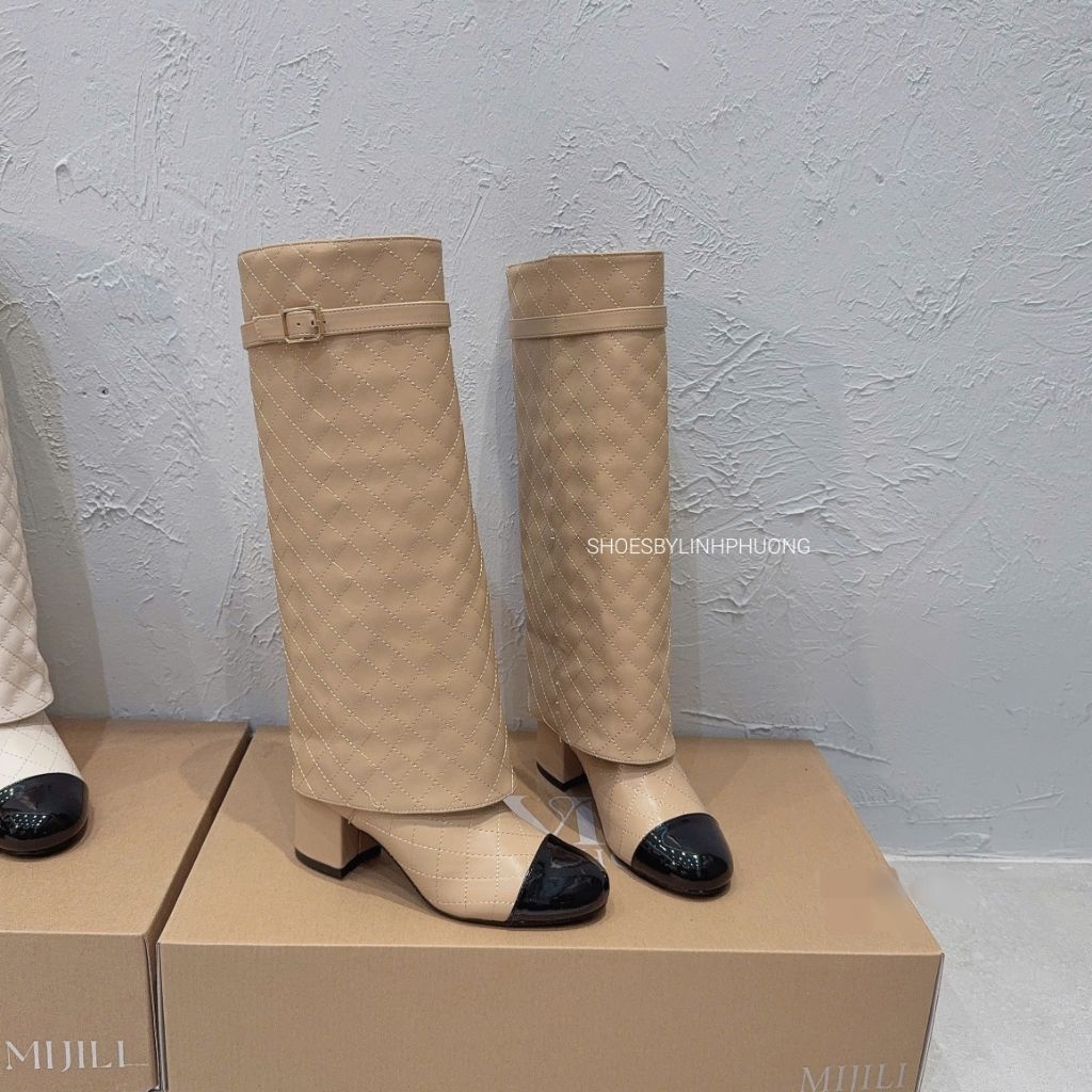 [‼️GIÁ XẢ BỎ MẪU] Boot da trần chỉ khóa hàng chuẩn brand MIJILI cao cấp fullbox
