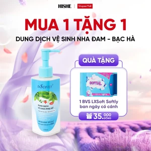 Dung dịch vệ sinh DrSoftly nha đam dưỡng ẩm dịu nhẹ,hương bạc hà tươi mát 150ml