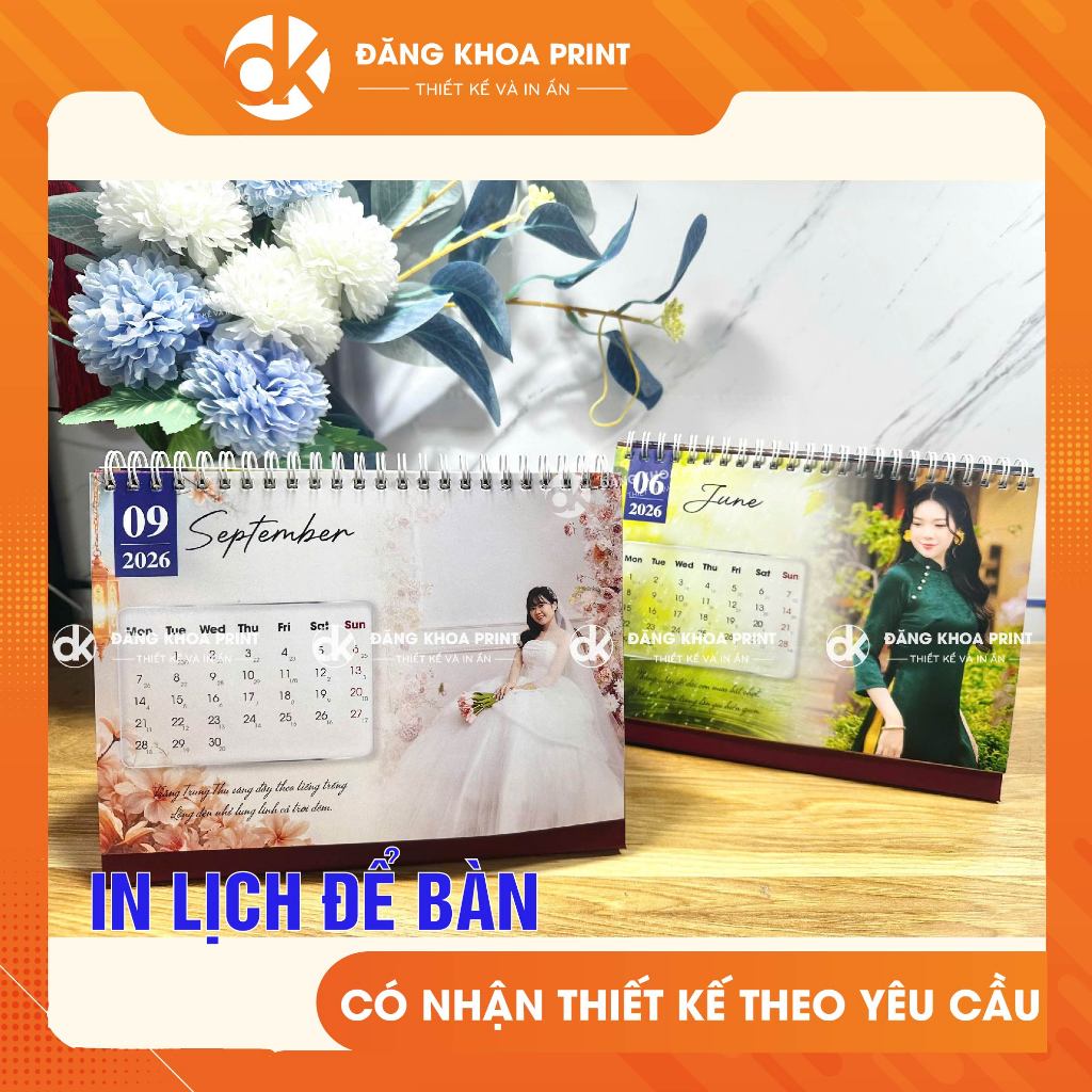In Lịch 2026 để bàn cá nhân, In lịch cho bé, In lịch gia đình FORM MẪU SẴN THAY ẢNH THEO YÊU CẦU