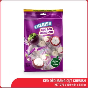 Kẹo Dẻo Cherish Vị Măng Cụt Gói 275G Lai Phú (50 viên x 5,5g)