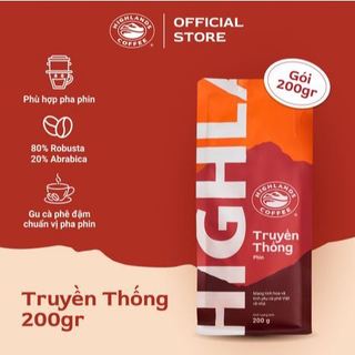 Cà Phê Rang Xay Truyền Thống Highlands Coffee 200g