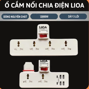 Ổ cắm nối chia điện đa năng Lioa,ổ cắm không dây có sạc nhanh,ổ chia điện,ổ cắm chia điện thông minh,ổ cắm du lịch,ổ cắm