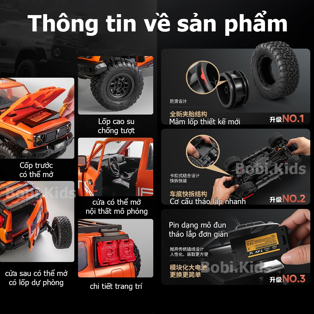 Xe ô tô điều khiển từ xa Offroad MN300 – Tank300 tỉ lệ 1:12 dẫn động 4WD cao cấp giá rẻ, đồ chơi xe RC điều khiển từ xa