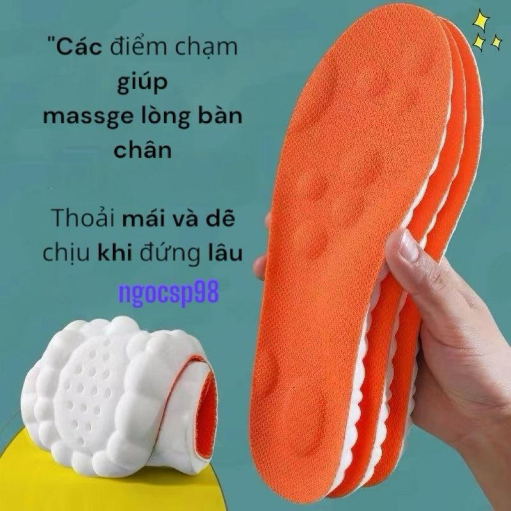 lót giày cao su non 4D hàng chuẩn cao cấp êm thoáng không biến dạng , bộ đội , công nhân , chạy bộ , tập gym ....