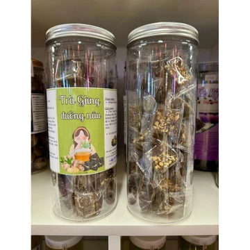 trà gừng đường nâu ( hộp 500g) giúp hết cảm lạnh, không lo hạ huyết áp