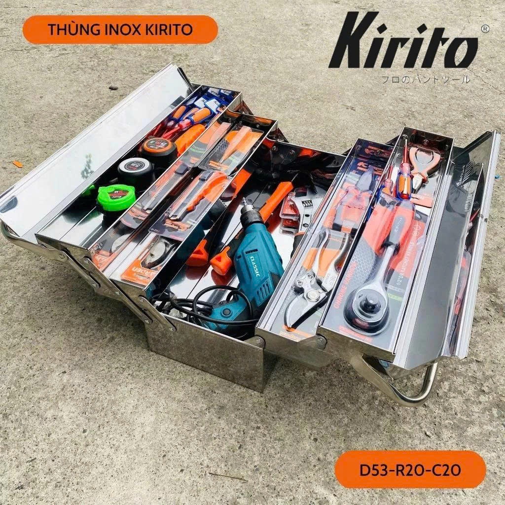 Kirito Thùng Đựng Đồ Nghề Inox 3 Tầng 5 Ngăn (Inox 201 / Inox 304)