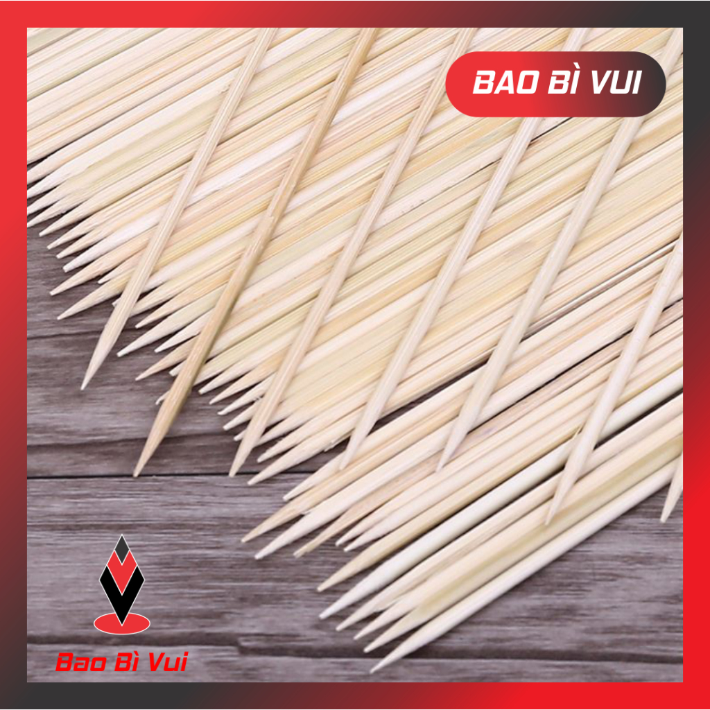 Que xiên tre 15 CM / 20 CM/ 25 CM/ 30 CM , xiên nướng tôm - BAO BÌ VUI