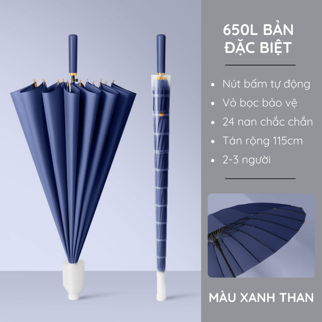 Ô  24 Nan Kaw Clean Case Tự động Vỏ Bọc Nhựa Chống Thấm Nước Siêu To, Bền Đẹp Chắc Chắn