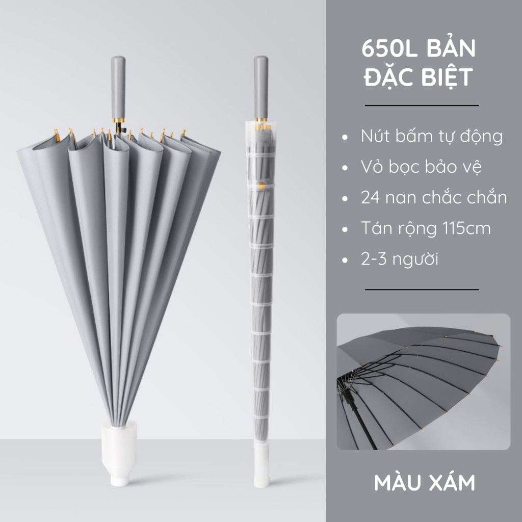 Ô  24 Nan Kaw Clean Case Tự động Vỏ Bọc Nhựa Chống Thấm Nước Siêu To, Bền Đẹp Chắc Chắn