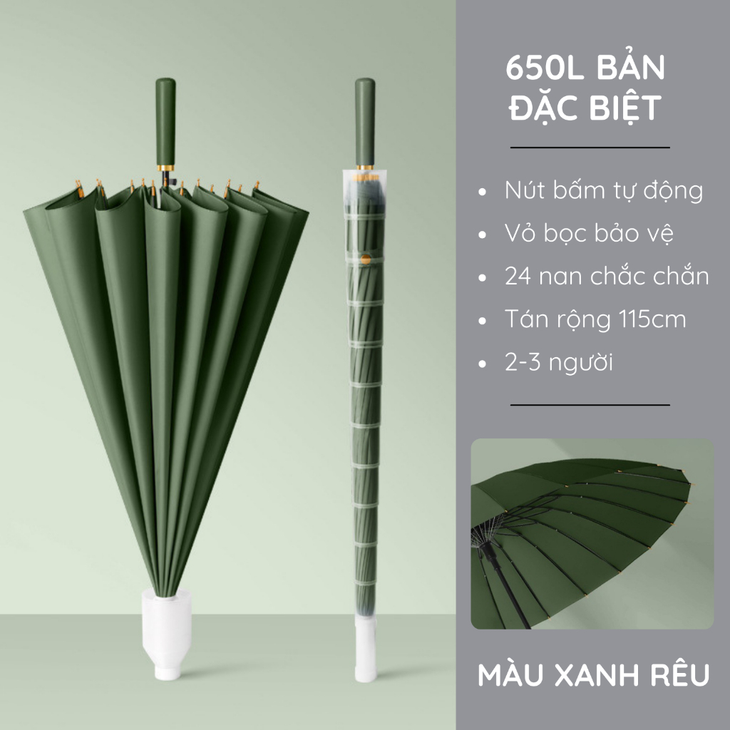 Ô  24 Nan Kaw Clean Case Tự động Vỏ Bọc Nhựa Chống Thấm Nước Siêu To, Bền Đẹp Chắc Chắn
