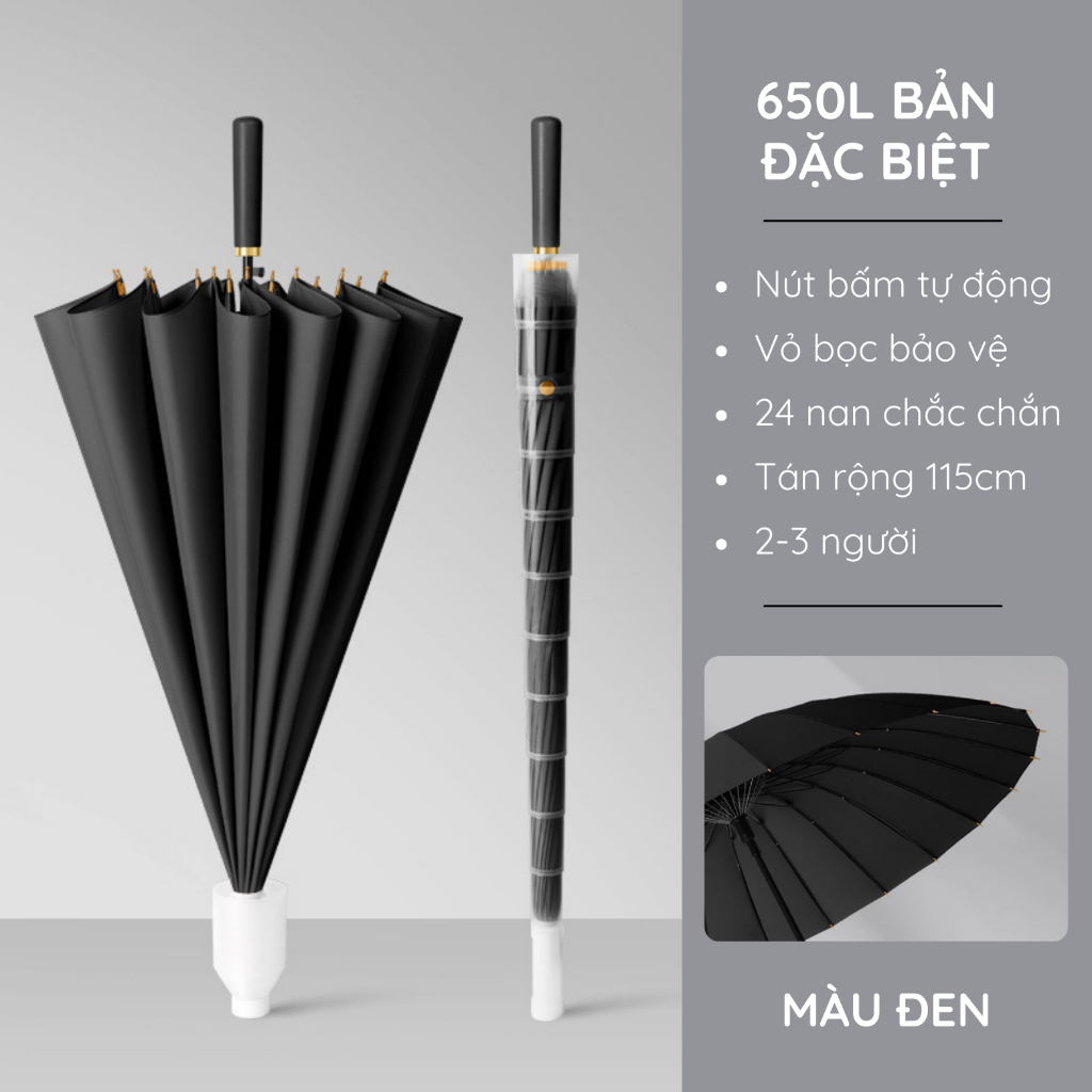 Ô  24 Nan Kaw Clean Case Tự động Vỏ Bọc Nhựa Chống Thấm Nước Siêu To, Bền Đẹp Chắc Chắn