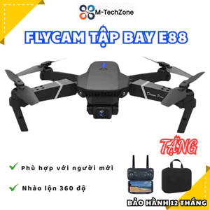 Flycam E88 , Có 2 Camera, Nhào lộn 360 độ, Dễ dàng làm quen cho người muốn tập chơi Flycam - Drone