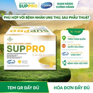 Súp dinh dưỡng SUPPRO bổ sung năng lượng cao cho người suy nhược cơ thể hộp 12 gói