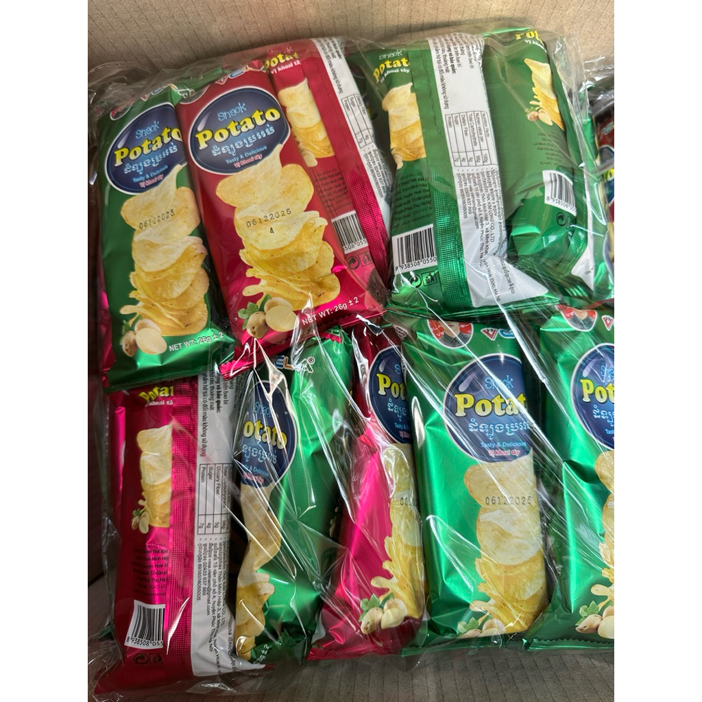 Snack Khoai Tây POTATO VELA, Bim Bim Khoai Tây POTATO ( Bịch 30 gói)