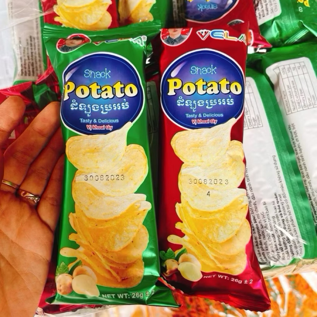 Snack Khoai Tây POTATO VELA, Bim Bim Khoai Tây POTATO ( Bịch 30 gói)