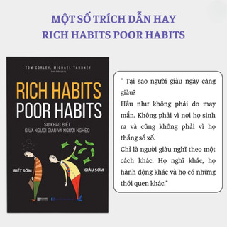 Sách - Rich Habits Poor Habits: Sự Khác Biệt Giữa Người Giàu Và Người Nghèo, Phát Triển Thói Quen Giàu Có Bizbooks