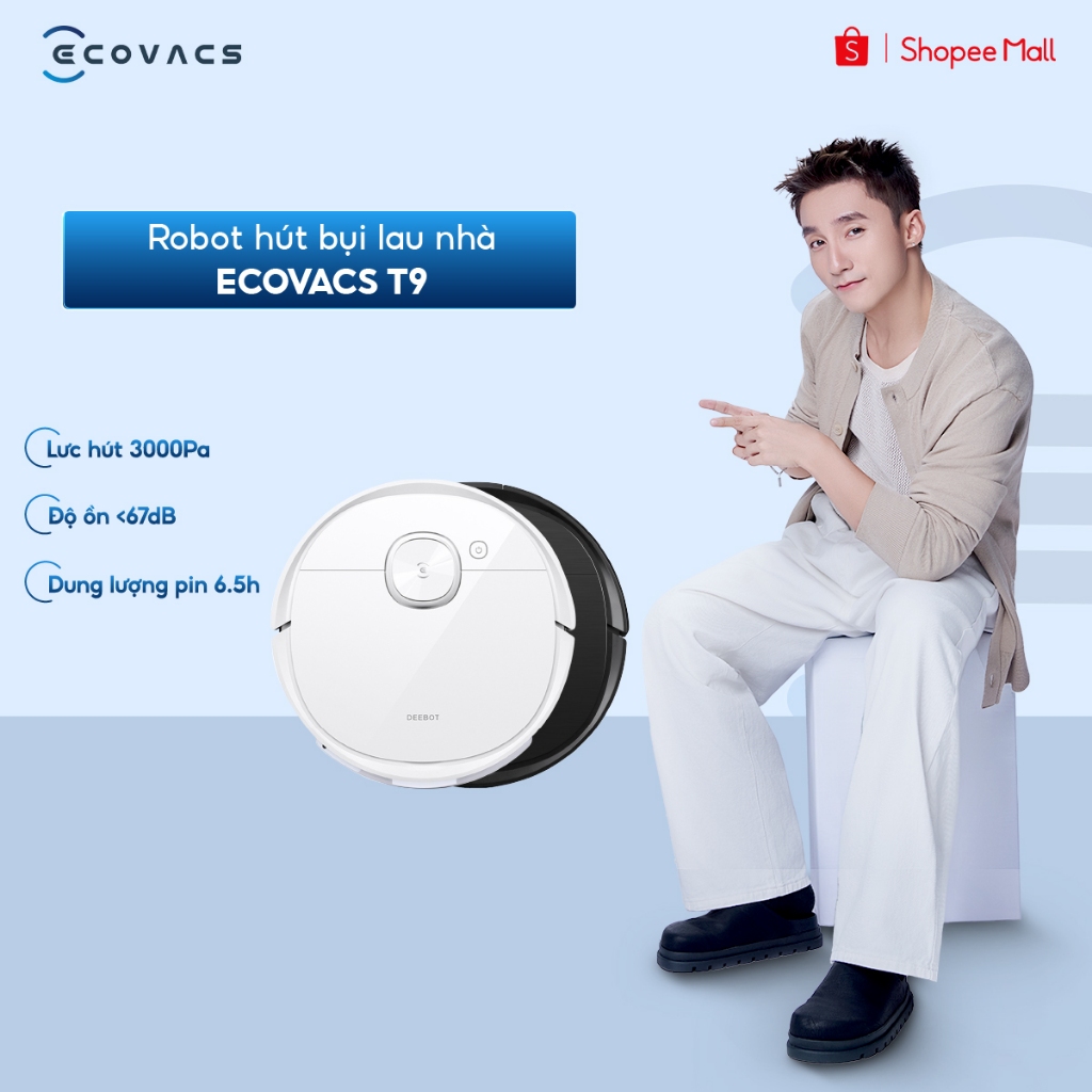 Robot hút bụi lau nhà Ecovacs Deebot T9