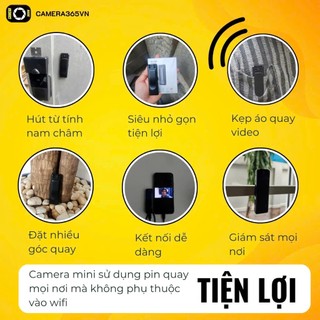 Camera mini không dây 1080 full HD sắc nét - Máy ghi hình ổn định, Hồng Ngoại Ban Đêm, Ghi Âm Chống Ồn, Camera Kẹp Áo