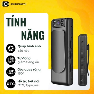 Camera mini không dây 1080 full HD sắc nét - Máy ghi hình ổn định, Hồng Ngoại Ban Đêm, Ghi Âm Chống Ồn, Camera Kẹp Áo