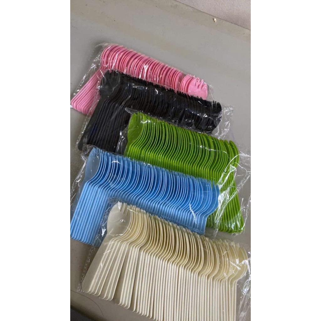 Combo 10 Túi Sét 50 thìa nhựa ăn bánh kem