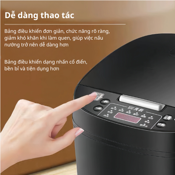 Nồi Cơm Điện Đa Năng 5L – Lòng Nồi To, Men Chảo Chống Dính, Nấu Nhanh, 220V