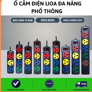 Ổ cắm điện Lioa đa năng phổ thông dây dài 3m,5m,ổ cắm chịu tải chống cháy,ổ cắm điện đa năng,ổ cắm siêu chịu tải,ổ chịu