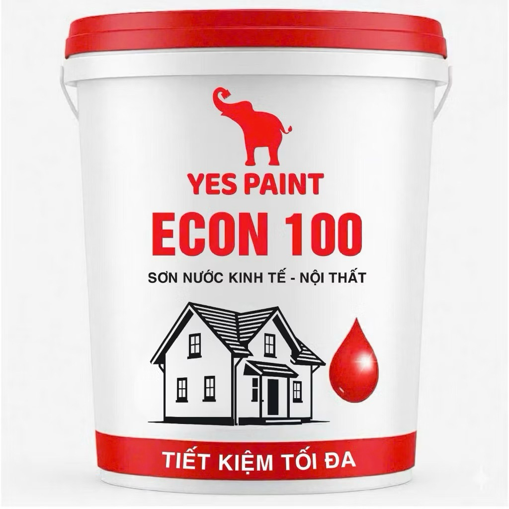 {Xô 4lít} Sơn ECON 100 Sơn Nước Kinh Tế Sơn Nội Thất Siêu Tiết Kiệm, Bền Màu, Nhanh Khô