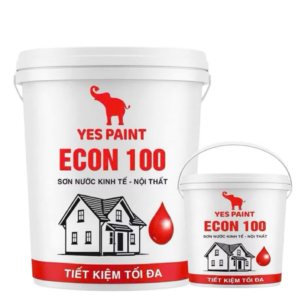 {Xô 4lít} Sơn ECON 100 Sơn Nước Kinh Tế Sơn Nội Thất Siêu Tiết Kiệm, Bền Màu, Nhanh Khô