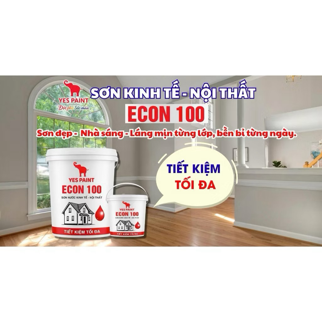 {Xô 4lít} Sơn ECON 100 Sơn Nước Kinh Tế Sơn Nội Thất Siêu Tiết Kiệm, Bền Màu, Nhanh Khô