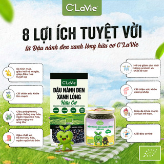 [QUÀ TẶNG] Đậu nành đen xanh lòng hữu cơ C'LaVie 100g