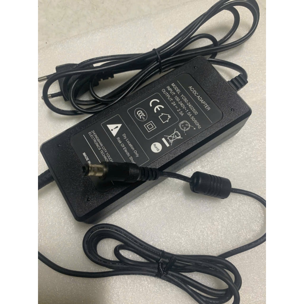 Adapter nguồn 24v 2.5a  jack 6.3 x30mm dùng cho máy in