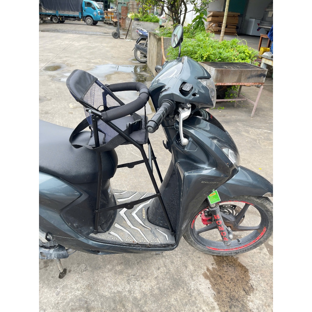 [ KHUNG ĐEN KÈM DÂY ]  GHẾ GA XẾP SẮT SƠN TĨNH ĐIỆN ĐEN , AN TOÀN ( CHỌN ĐÚNG TÊN XE )