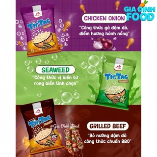 Dây 10 Gói Snack Khoai Mì Hiệu Tictac Vị Rong Biển/ Gà Hành/ Thịt Bò Nướng (14g x10gói)