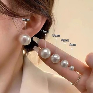 Khuyên tai nụ hạt trai nhân tạo nữ tính nhiều size lựa chọn Chồi accessories - M04