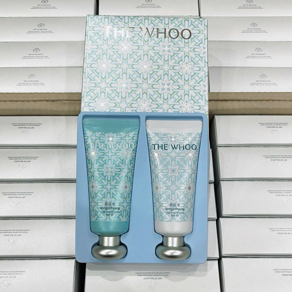 Set kem tay Whoo 60ml + 60ml Limited bản Giáng Sinh