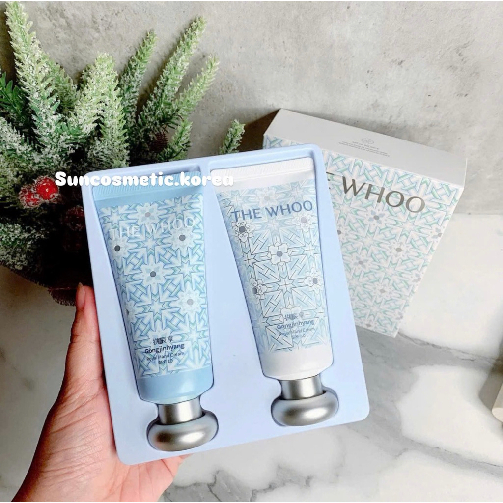 Set kem tay Whoo 60ml + 60ml Limited bản Giáng Sinh