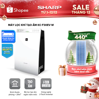 Máy Lọc Không Khí Tạo Ẩm Sharp INVERTER KC-F30EV-W Tiết Kiệm Điện - BH 12 Tháng
