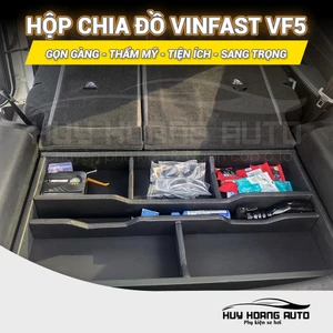 Hộp Đựng Đồ Cốp Sau Cho Xe Vinfast VF5 Hộp Lưu Trữ Đồ Đạc, Không Cấn Lốp Sơ Cua
