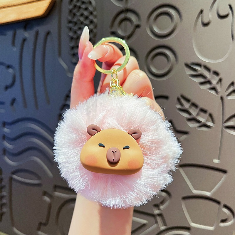 Móc khóa gấu bông dễ thương lông mềm mịn