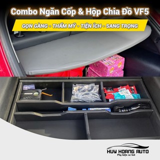 Combo Bộ Ngăn Cốp Vinfast VF5 & Hộp Chia Đồ Vinfast VF5 Giúp Tăng Thêm Không Gian Chứa Đồ và Thẩm Mỹ