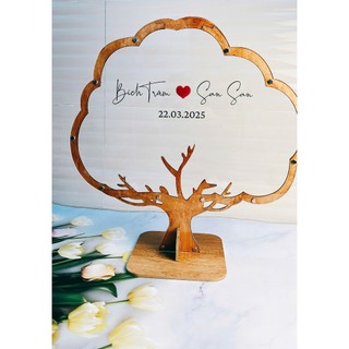 Tranh Rót Cát Ký Tên Hình Cây – Decor Wedding