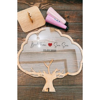 Tranh Rót Cát Ký Tên Hình Cây – Decor Wedding