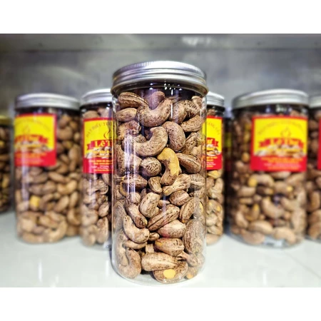 Hộp 500g Hạt Điều Rang Củi LÊ THƯ | Hạt Điều Rang Muối A Cồ nguyên vỏ lụa