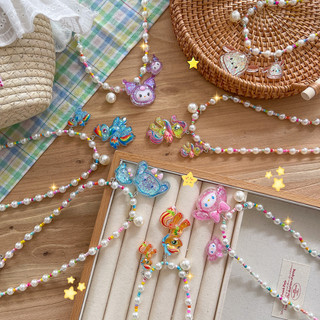Vòng Cổ Ngọc Trai Kuromi, Kitty,Thỏ Hồng,Pony Cho Bé Gái, Mặt Charm Lấp Lánh Đáng Yêu - Phụ Kiện Thời Trang Dễ Thương